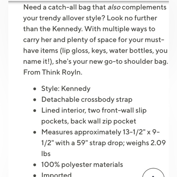 New THINK ROYLN Kennedy Shoulder Crossbody Bag Dark Nude Patent Tan Beige office - Picture 2 of 4